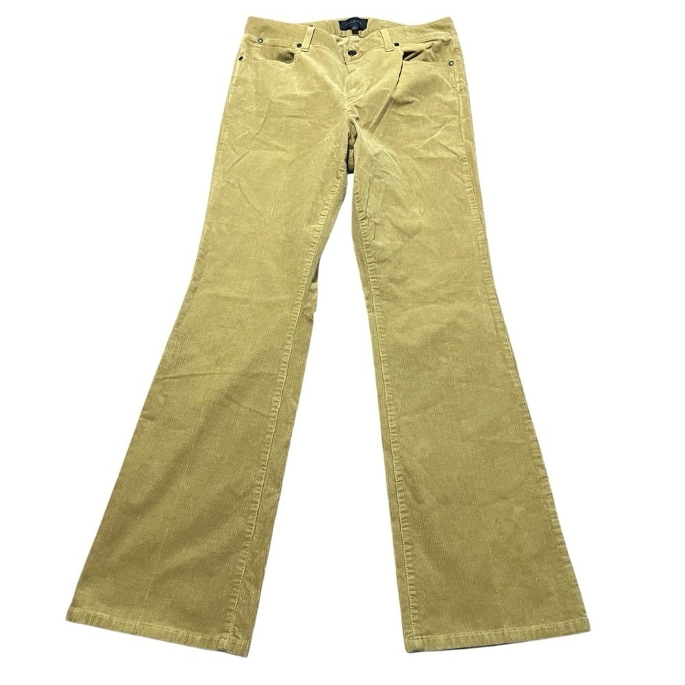 Talbots Women's Size 10 Tan Corduroy Jeans wide leg Flare business casual boho